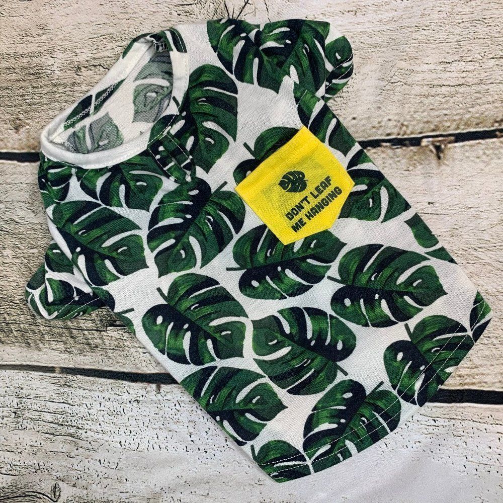 Heart to Tail | Dog Apparel Tee Shirt | White & Green | Medium and Large